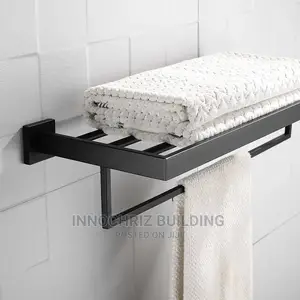 Black Square Towel Rail (Multiple)