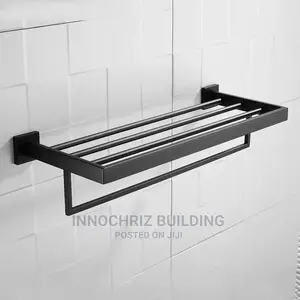 Black Square Towel Rail (Multiple)
