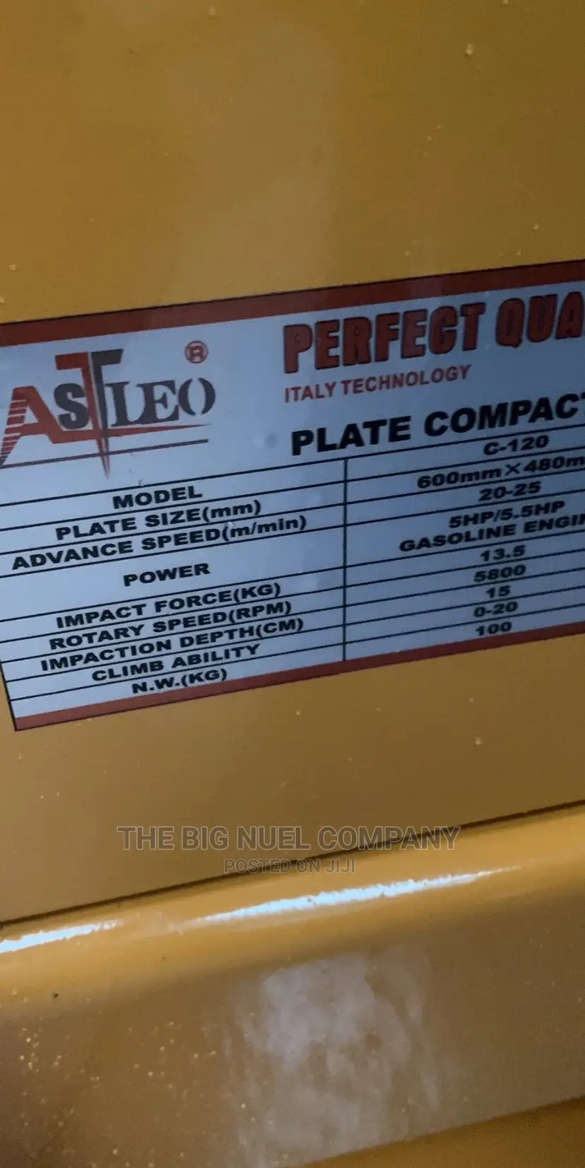 C120 Plate Compactor Machine