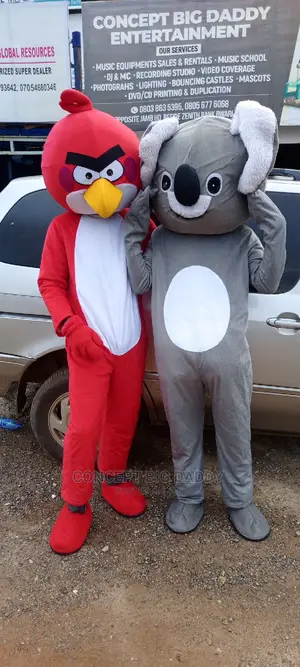 Bird and Koala Mascots