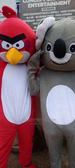 Bird and Koala Mascots