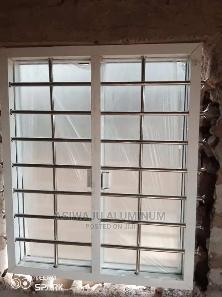 Aluminum Transom Frameless Window With Burglary