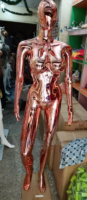 Size 12 Rose Gold Chrome Female Busty Display Mannequin