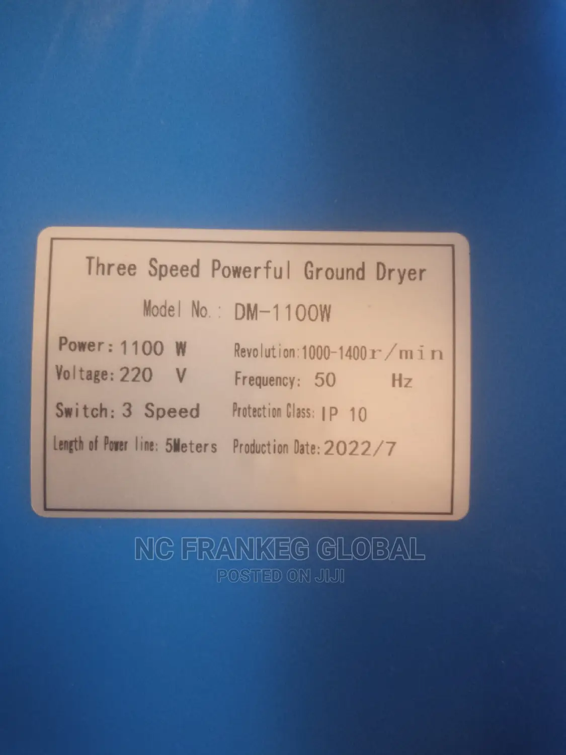 Three -Speed Grand Dryer