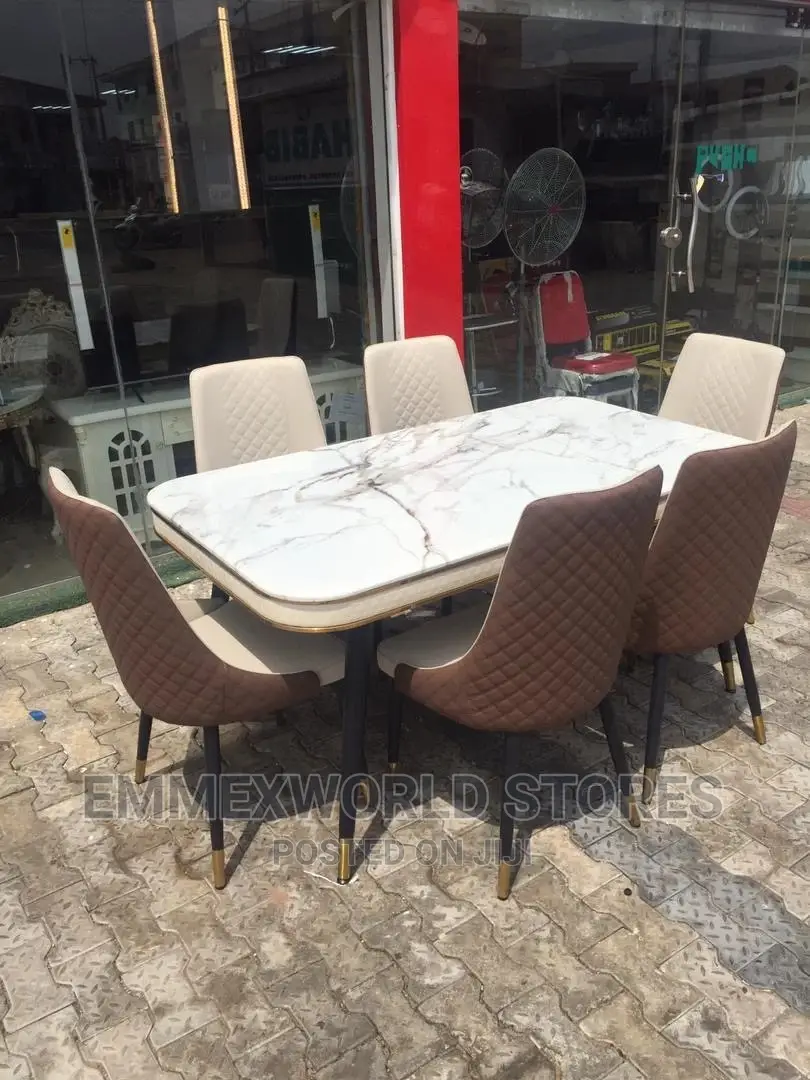 Marble Dinning Set With 6 Chairs