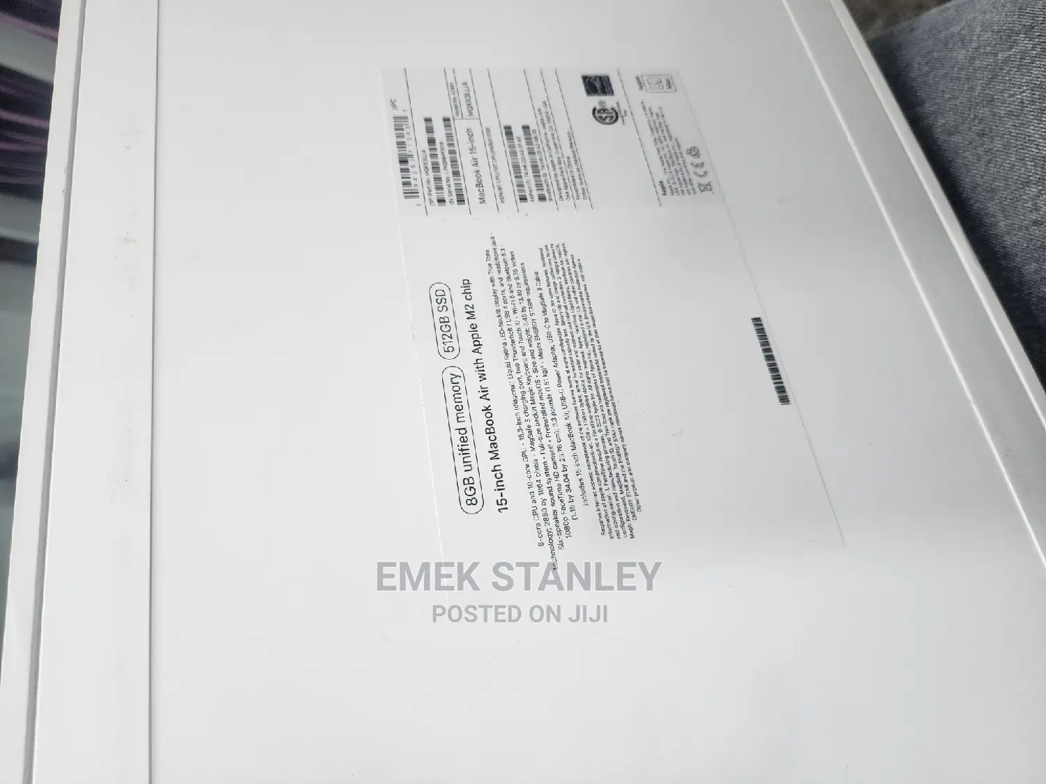 New Laptop Apple MacBook Air 8GB Apple M2 SSD 512GB