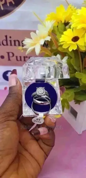 Sliver Wedding Rings Set