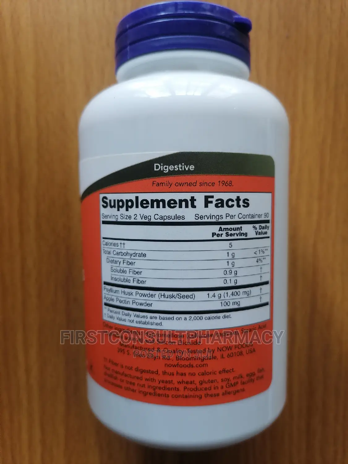 Now Psyllium Husk Capsules 700mg X 180