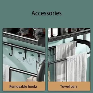 2 Tier Bathroom Wall Mounting Rack