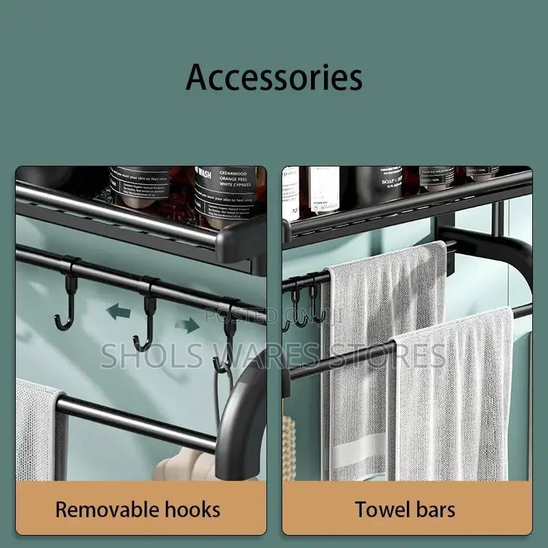 2 Tier Bathroom Wall Mounting Rack