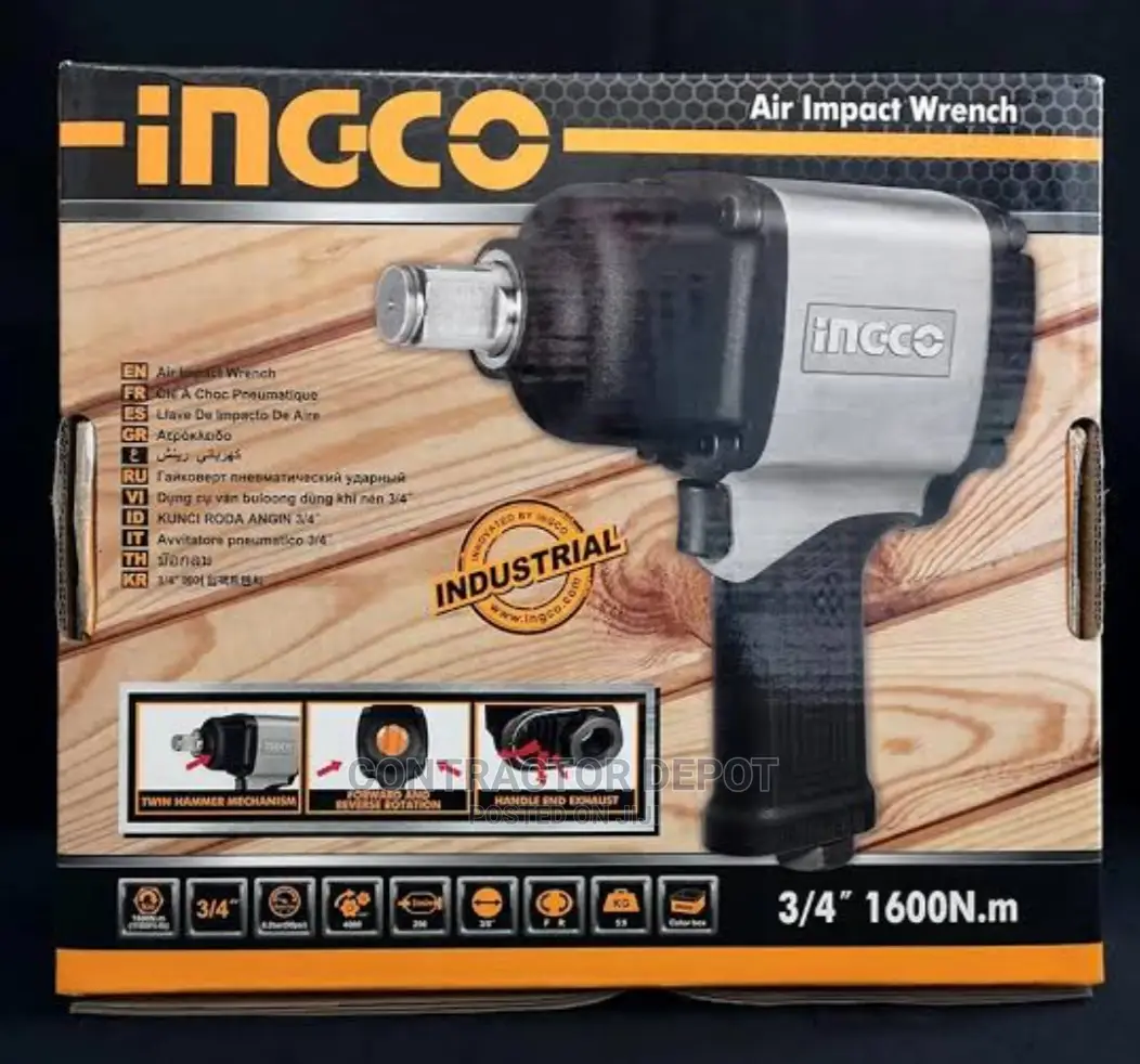 Ingco AIW341302 3/4" Pneumatic Air Impact Wrench 90PSI