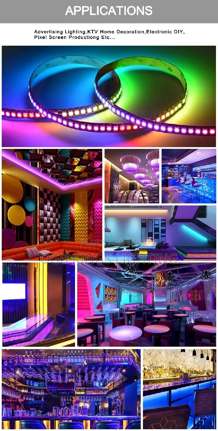 10METERS WS3812B RGB Led Strip Light