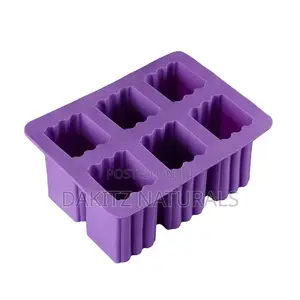 Large 6 Cavity Rectangular Silicone Soap Mold