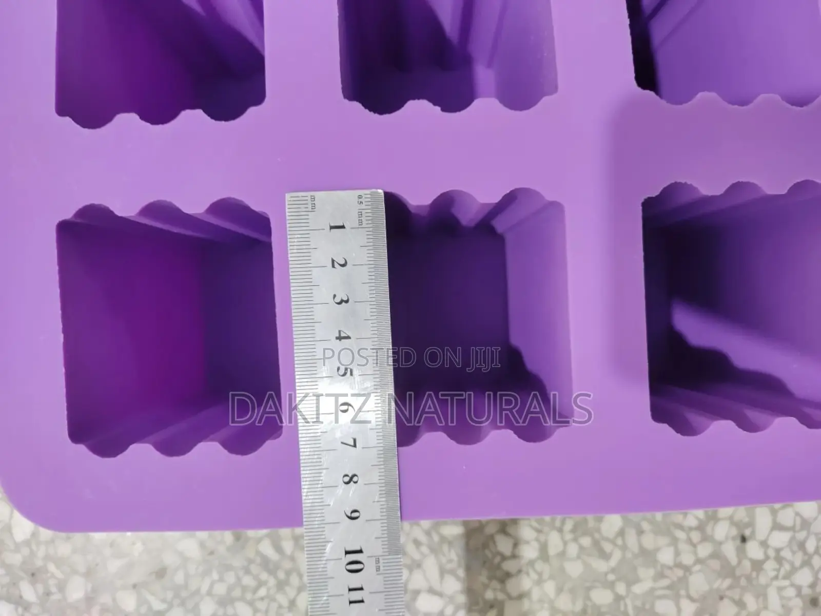Large 6 Cavity Rectangular Silicone Soap Mold