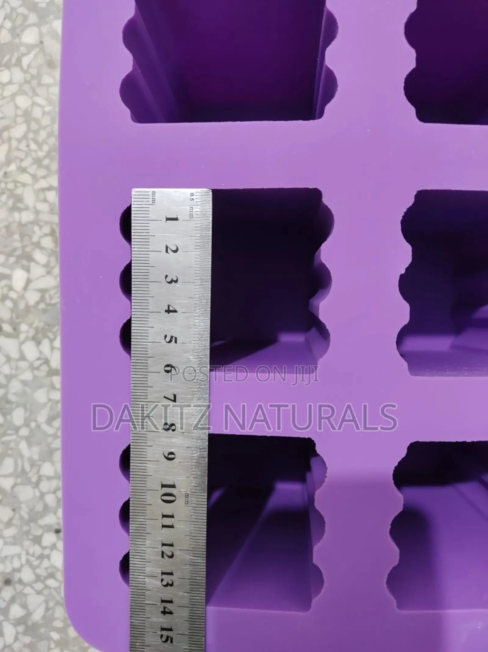 Large 6 Cavity Rectangular Silicone Soap Mold