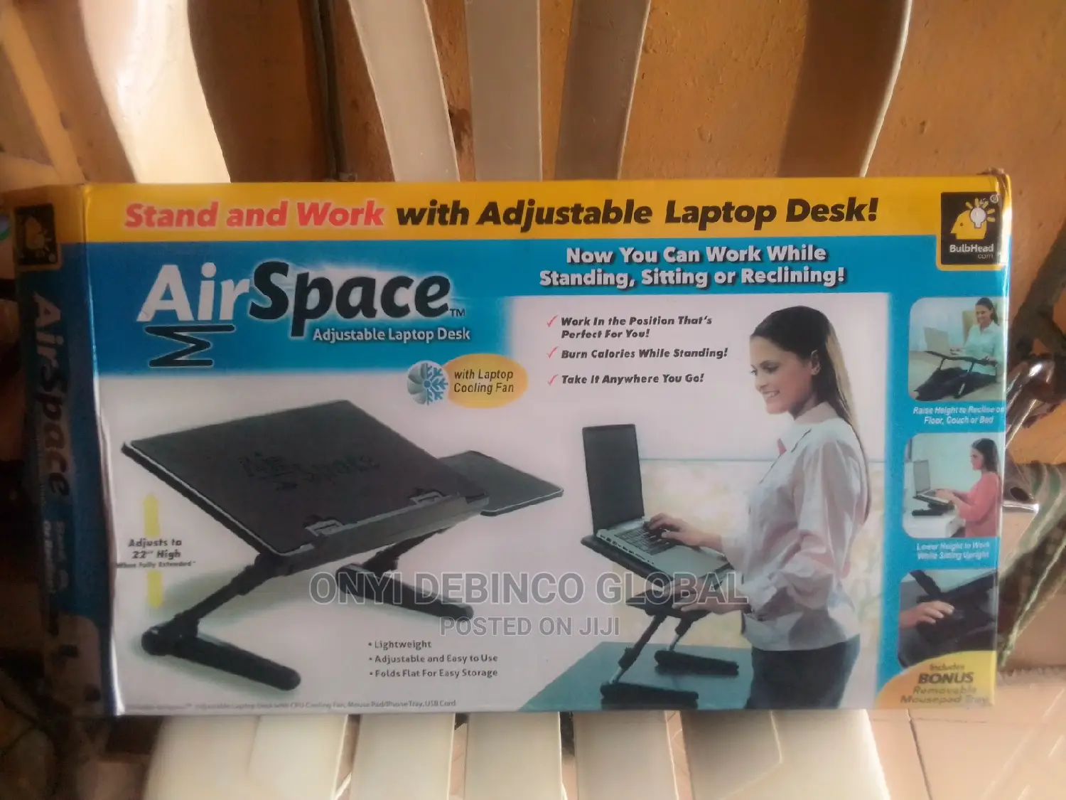 Airspace Adjustable Laptop Desk Or Stand