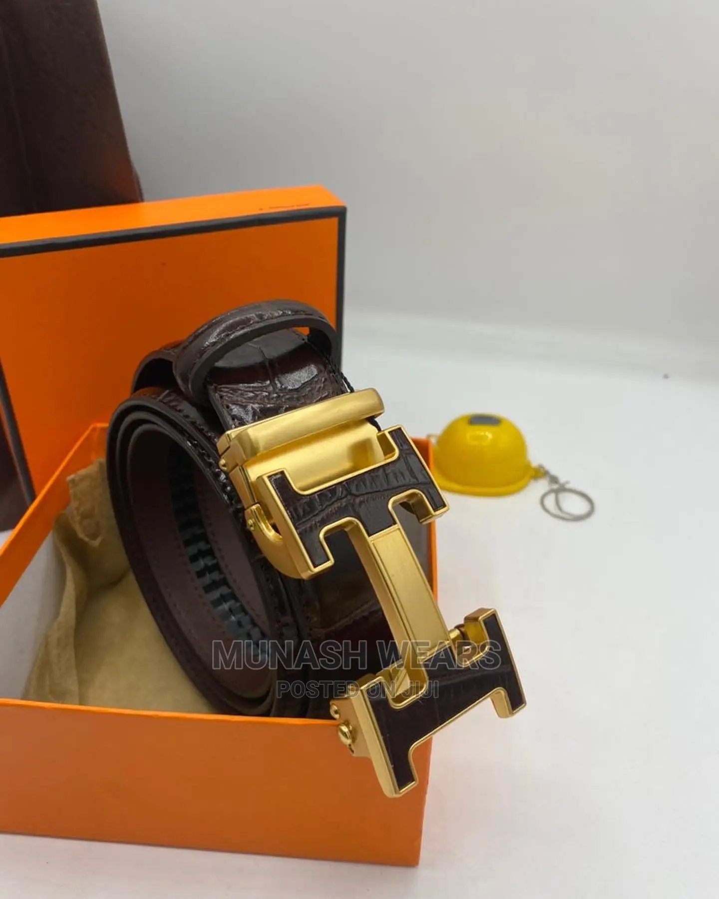 Quality Hermes X ZEGNA Leather Belt