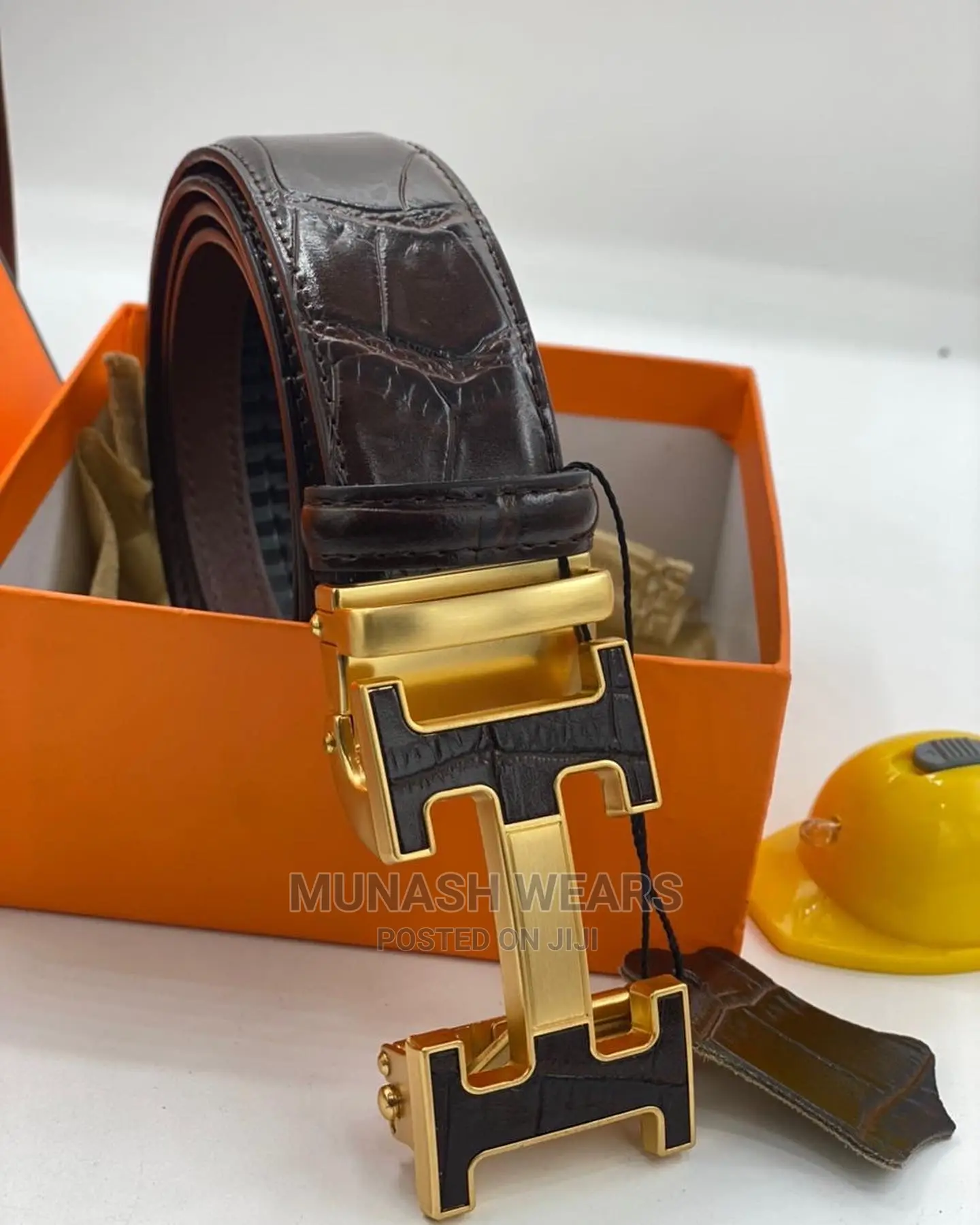 Quality Hermes X ZEGNA Leather Belt
