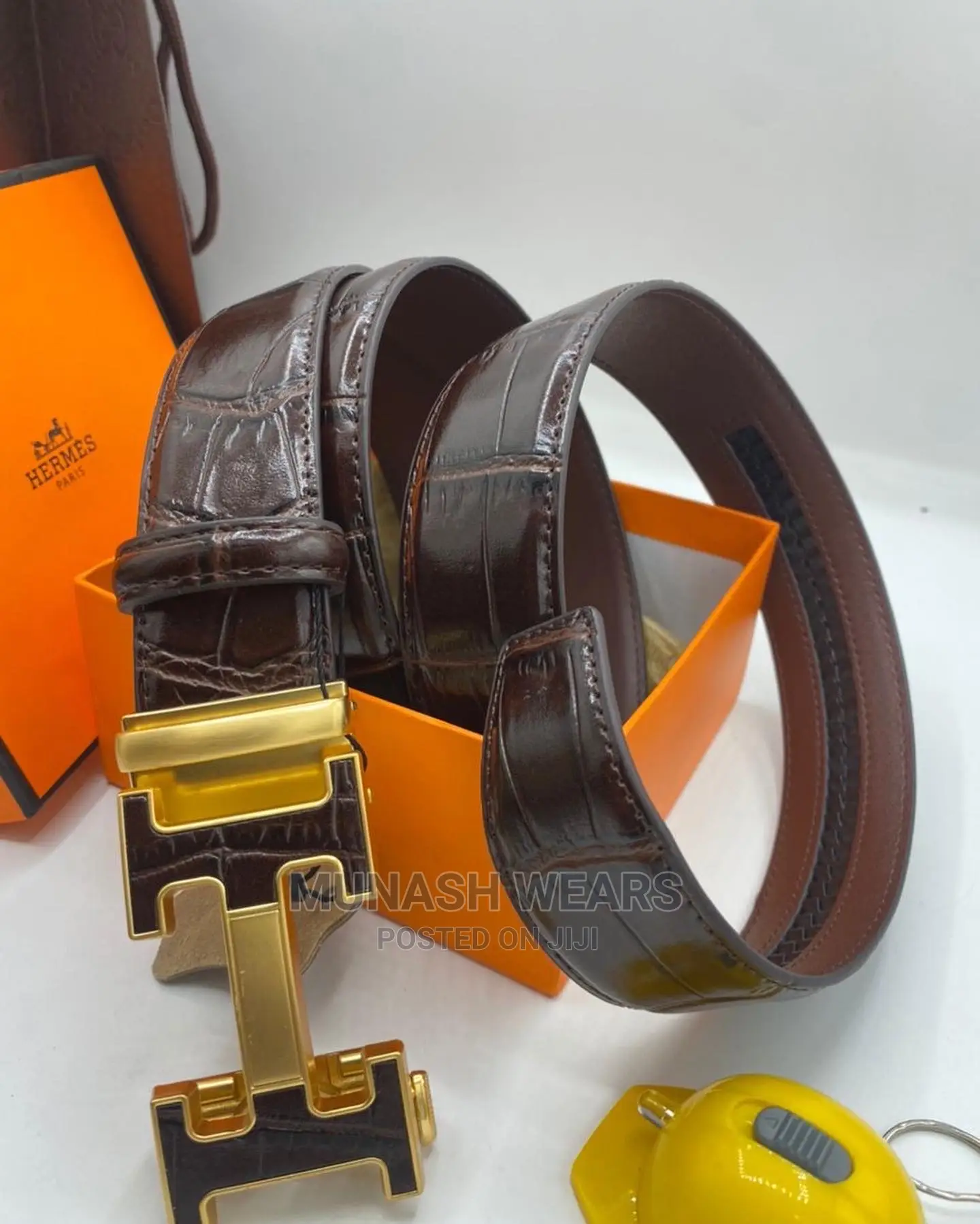 Quality Hermes X ZEGNA Leather Belt
