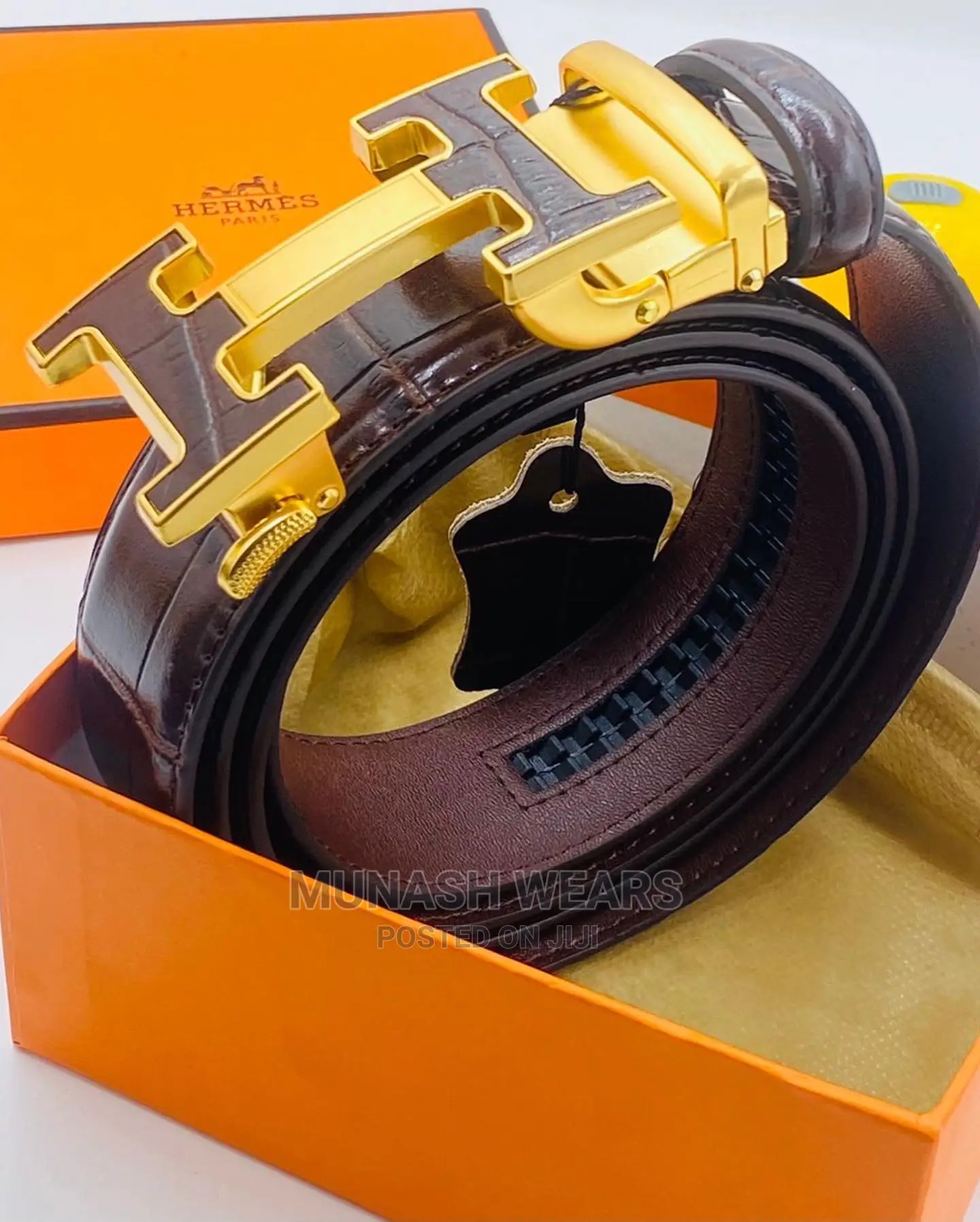 Quality Hermes X ZEGNA Leather Belt