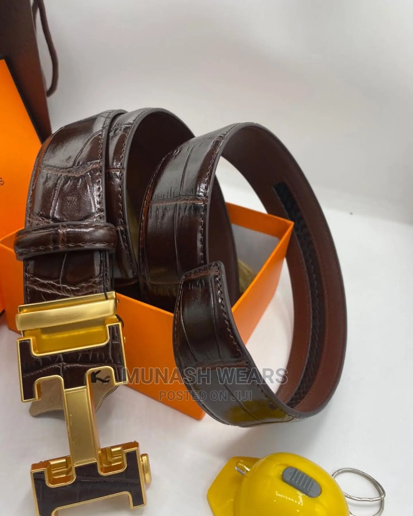 Quality Hermes X ZEGNA Leather Belt