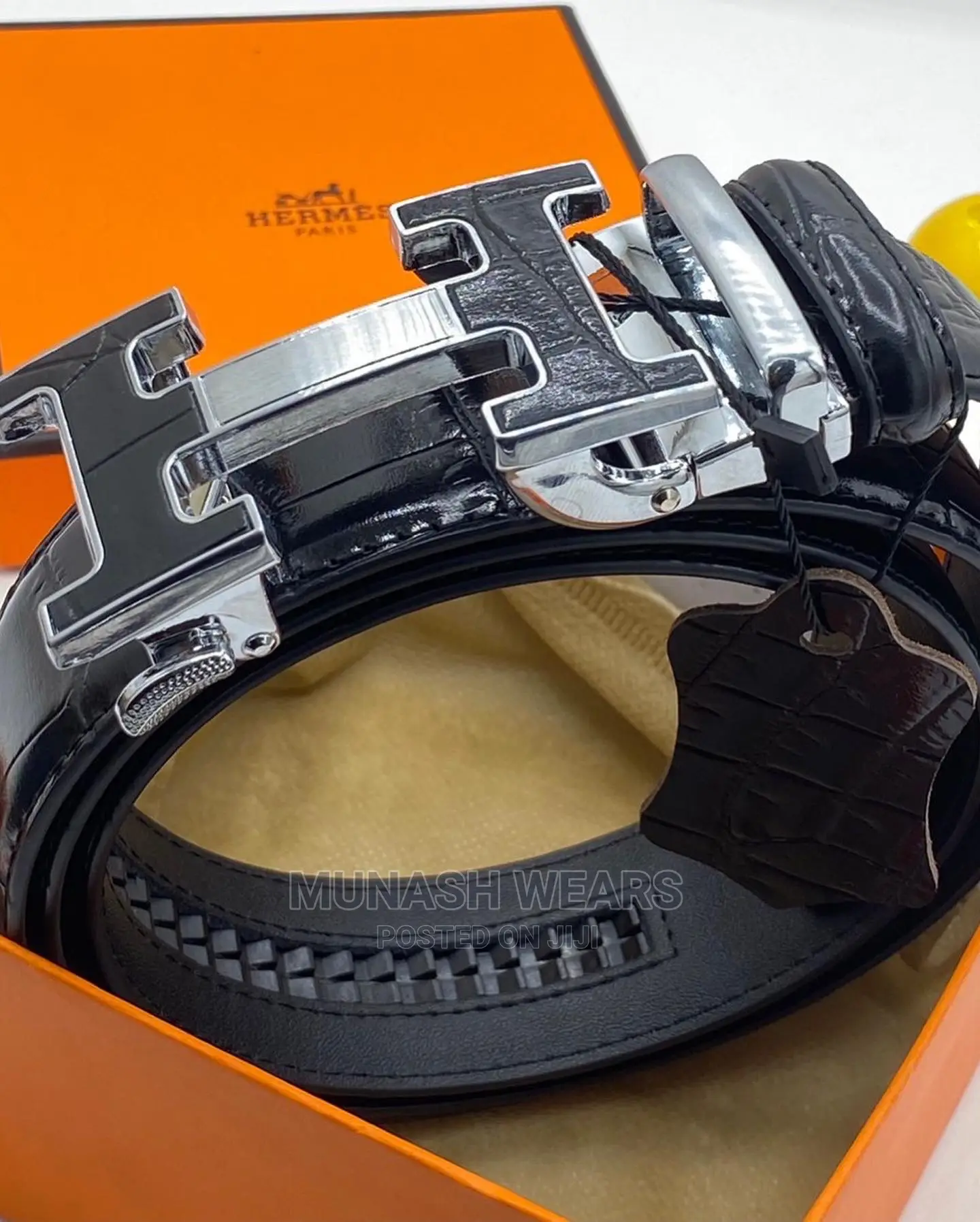 Quality Hermes X ZEGNA Leather Belt