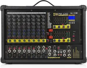 Tuga Pm1202 900-Watt 10 Channel Stage Power Mixer