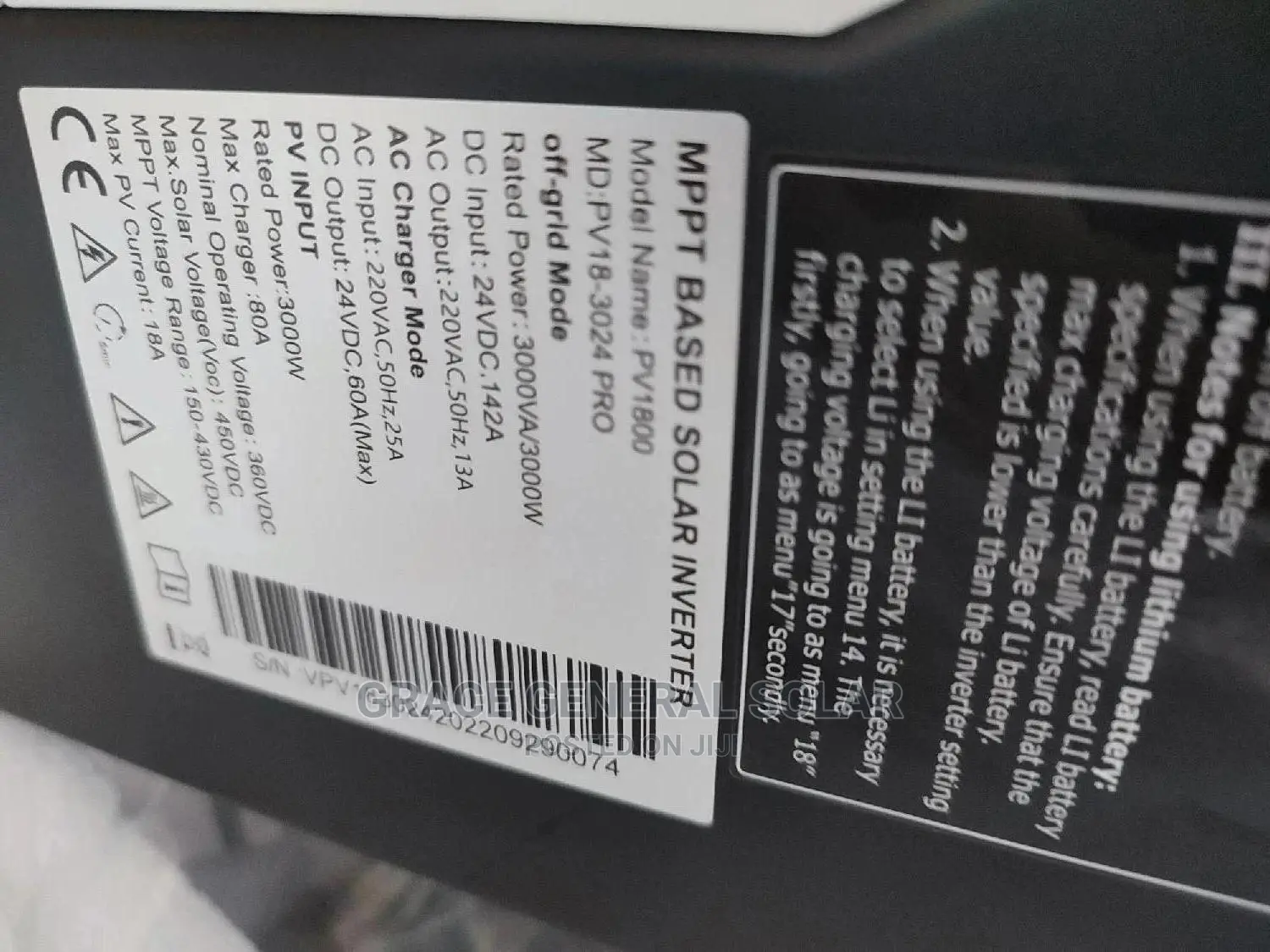 Must 3kva 24v High Voltage Inverter