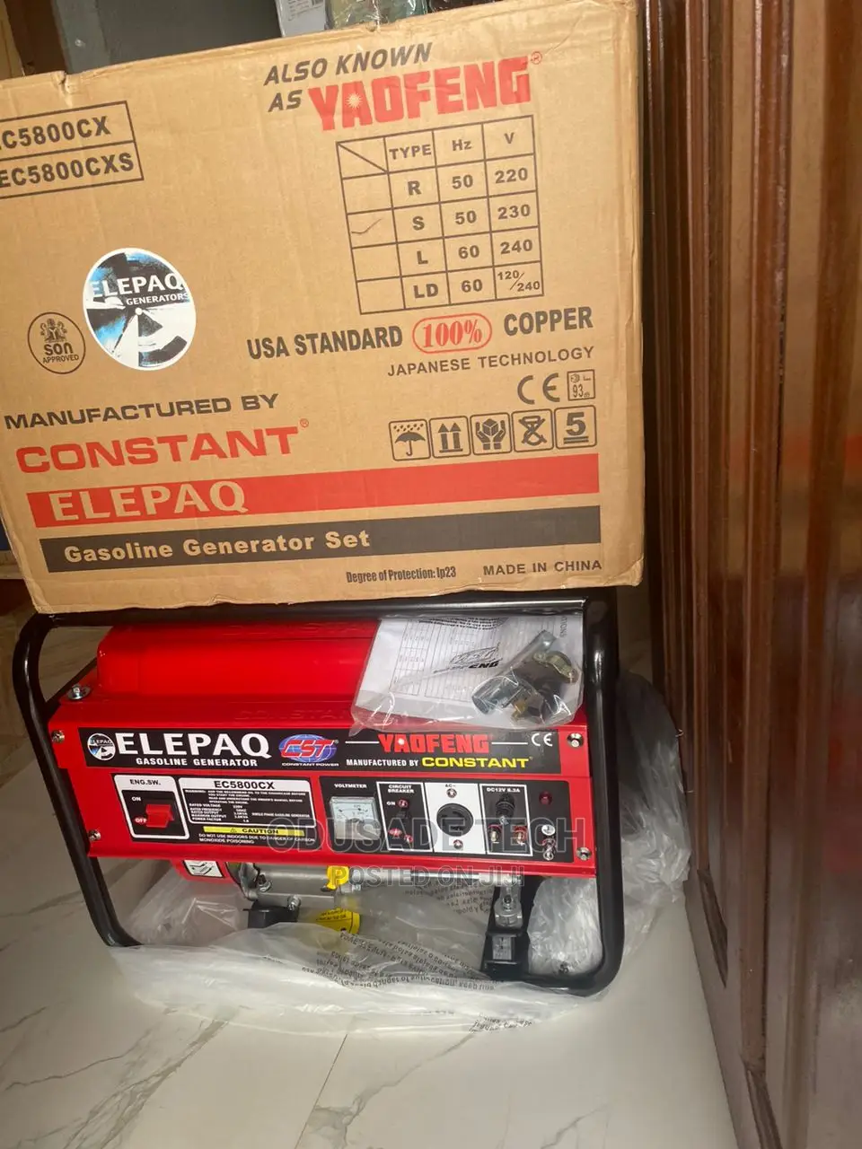 Elepaq Constant 3.5kva Generator (Red) Ec5800cx