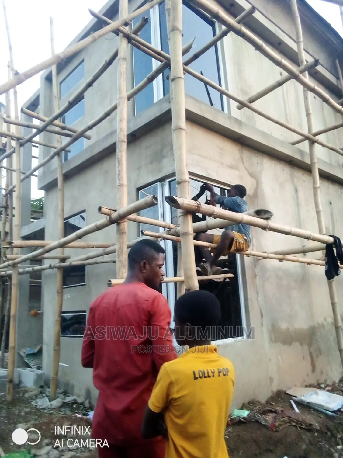 Aluminum Transom Frameless Windows Installation 
