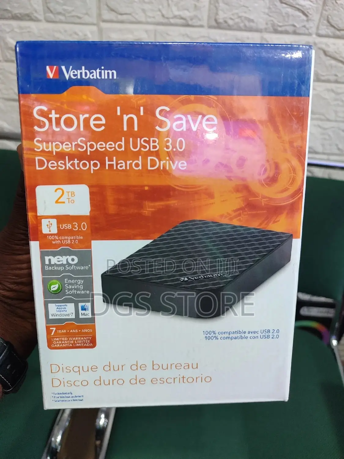 Vertabtim Superspeed Usb 3.0 Desktop 2tb Hard Drive