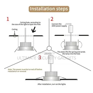 9W Recessed PIR Motion Sensor Led Panel Light