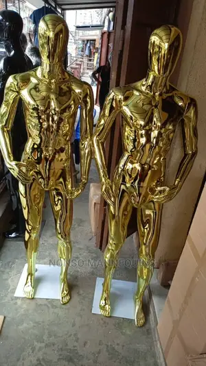Full Male Gold Chrome Faceless Dummy Display