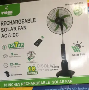 Rechargeable Solar Fan Ac Dc