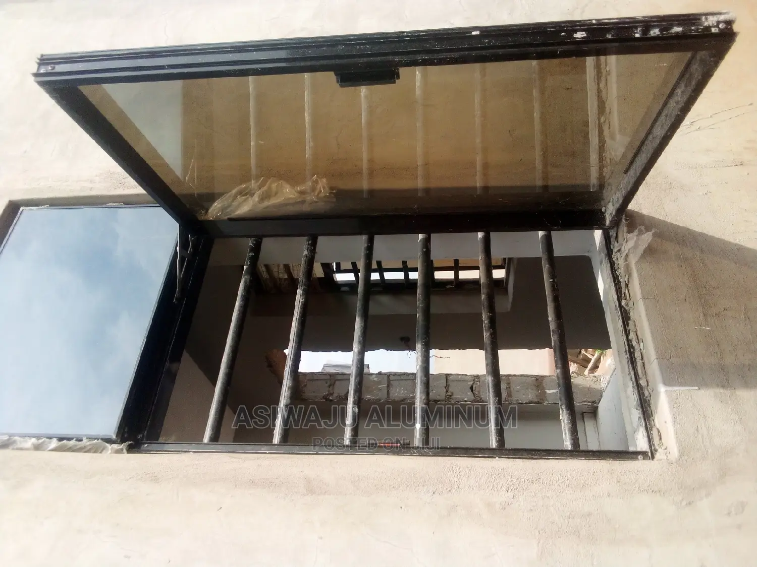 Aluminum Transom Frameless Windows With Burglary and Net