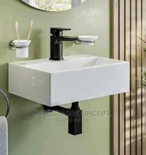White Ceramic Wall Hug Basin