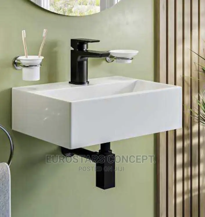 White Ceramic Wall Hug Basin