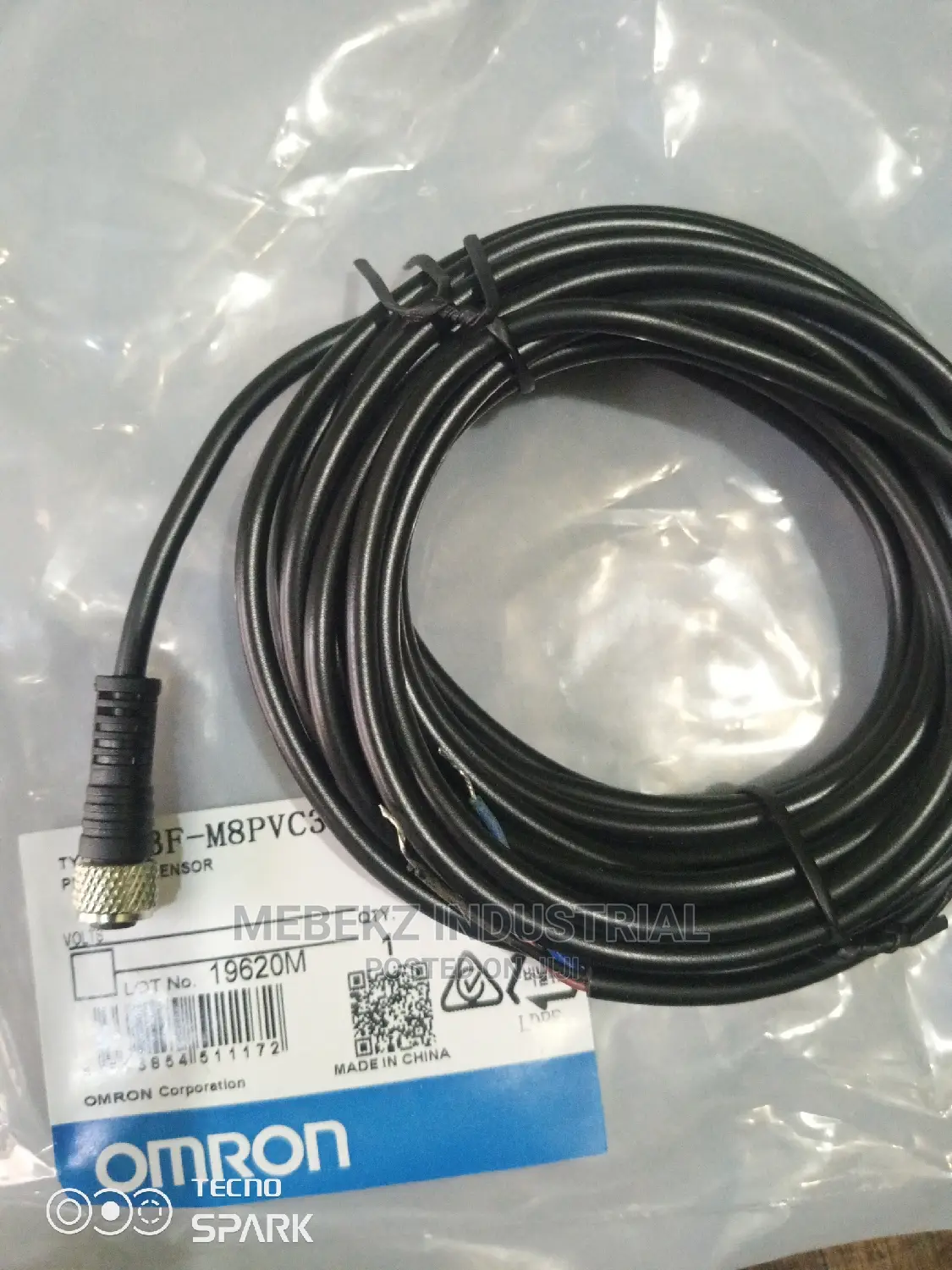 Omron Sensor Cable Plug 5mtrs