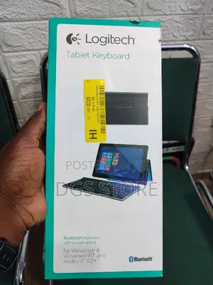 Logitech Tablet Bluetooth Keyboard With a Case Stand