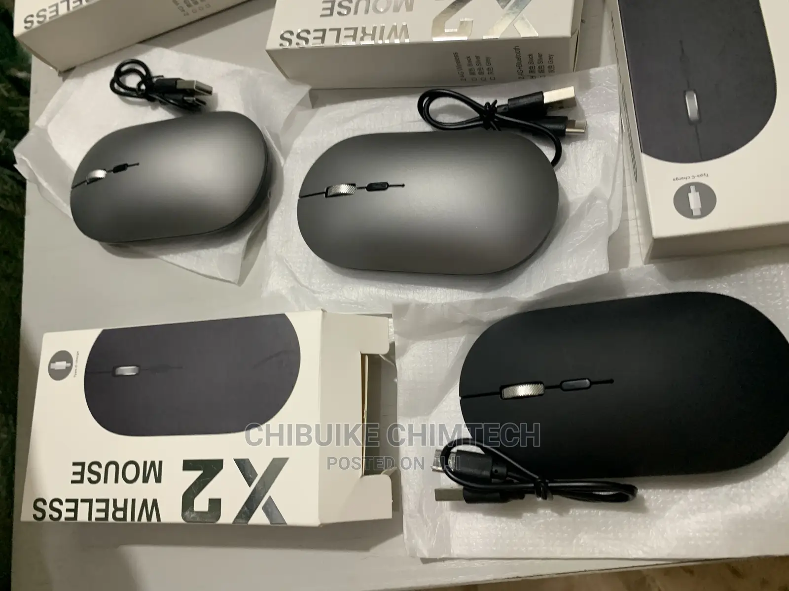 X2 Silent Bluetooth and Wireless Rechargeable Usb-C Mouse