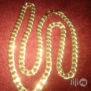 Pure Italy 750 Real 18krt Gold Necklace Cuban Thick Design Long Length