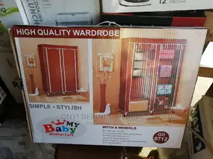 Wonder Home Cloth Wardrobe With Free Hanger and 6 Wheels.