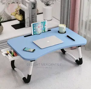 Foldable Laptop Table With Drawer and Cup Holder