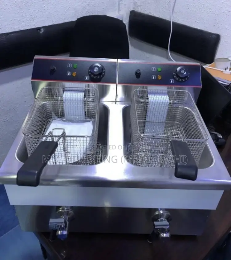 12l X2 Table Top Deep Fryer With Dispense Taps / 2 Baskets