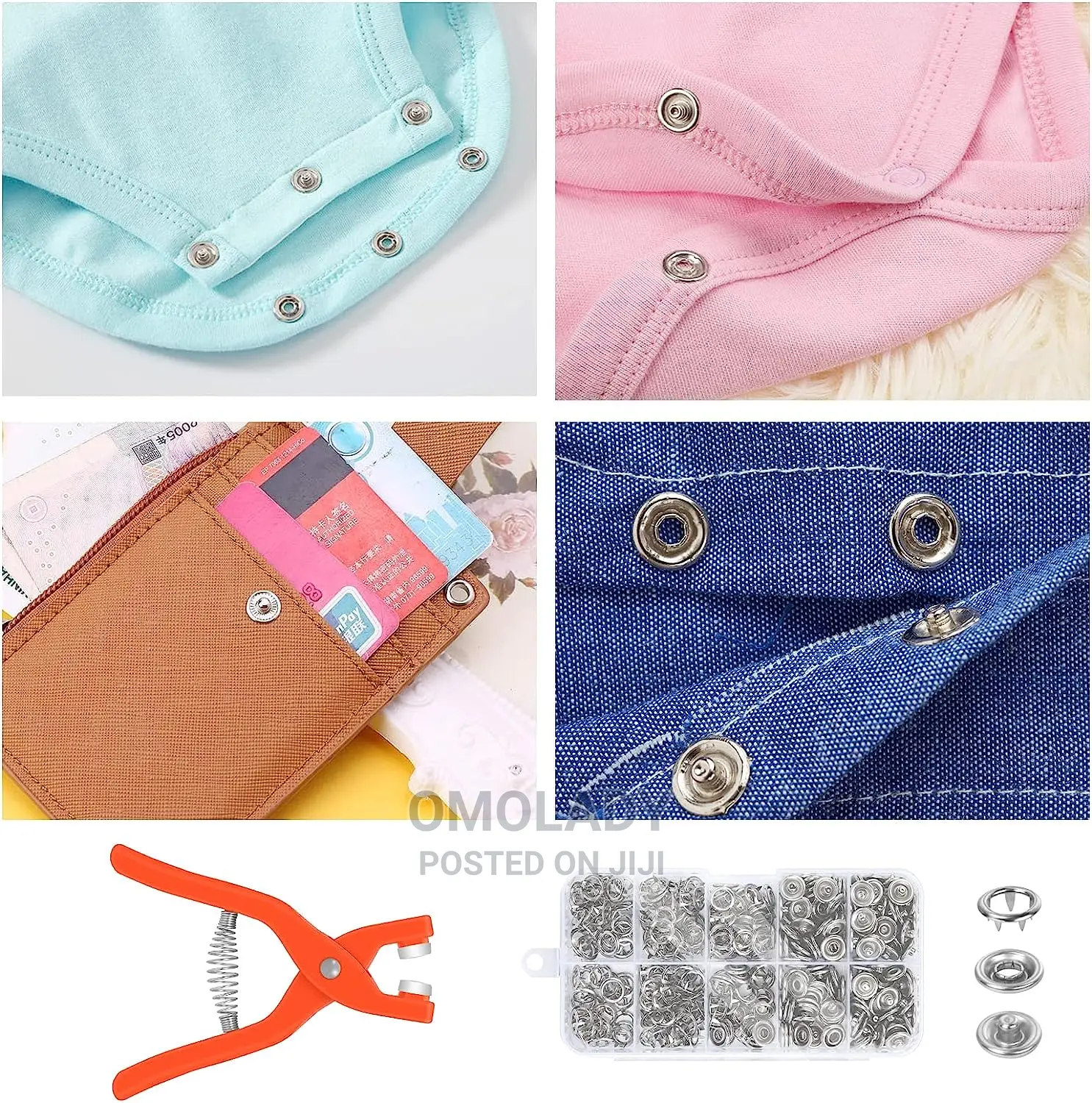 Buttons Set With Hand Pressure Pliers Tool