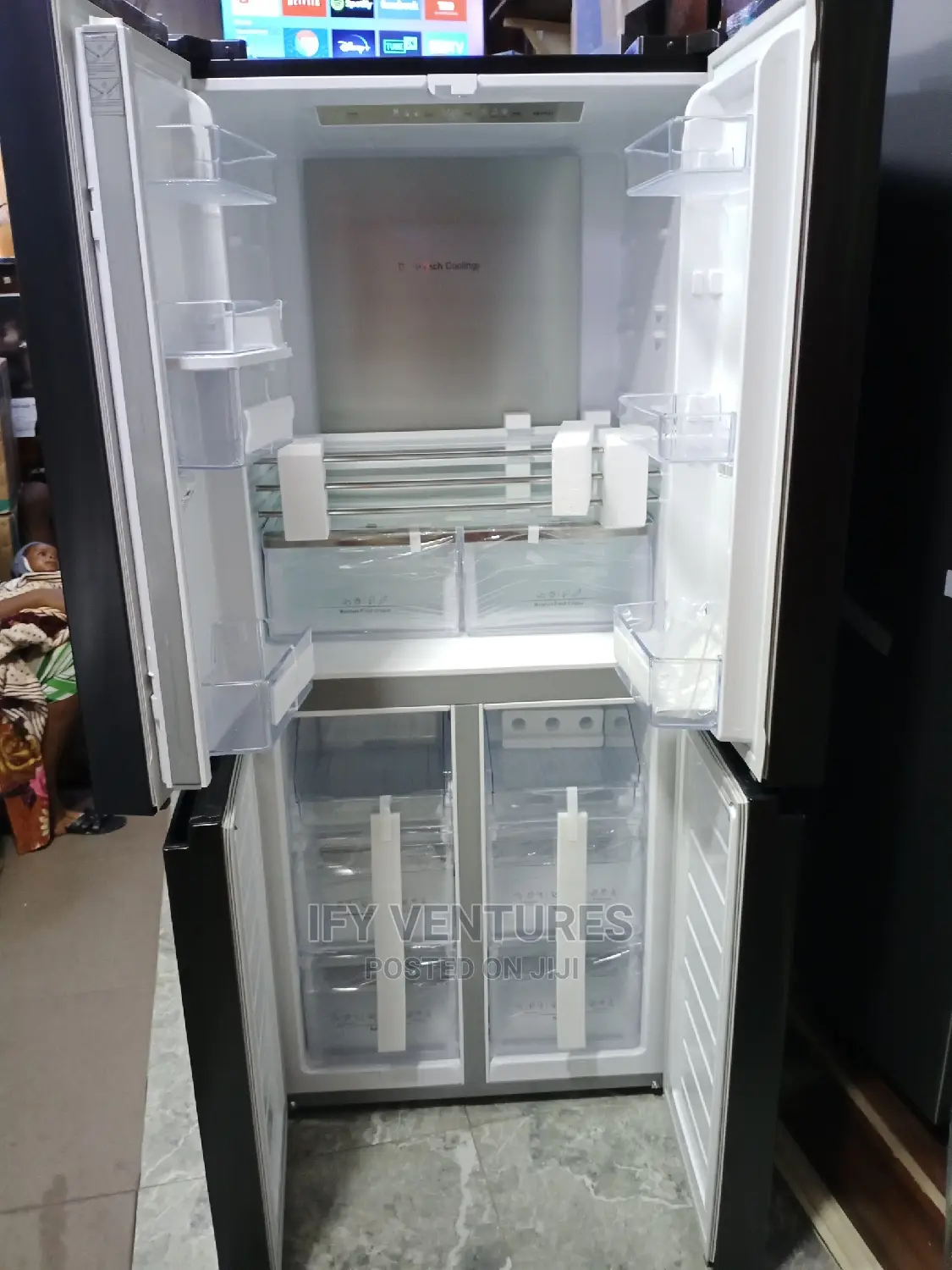 Hisense 4doors Refrigerator With Fridge and Freezer.