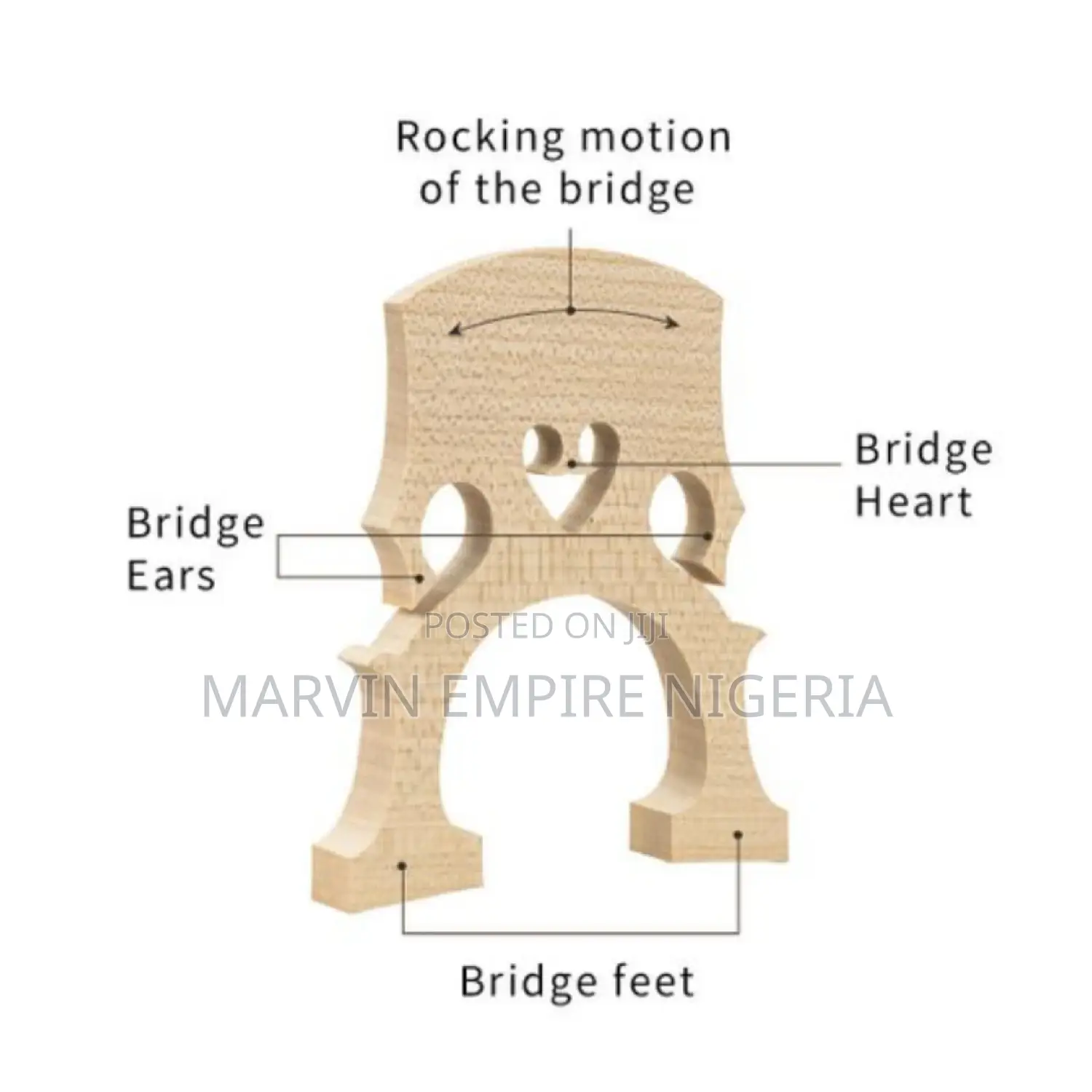 Adjustable Maple Cello Bridge Replacement_ 1/2 1/4 1/8 Size