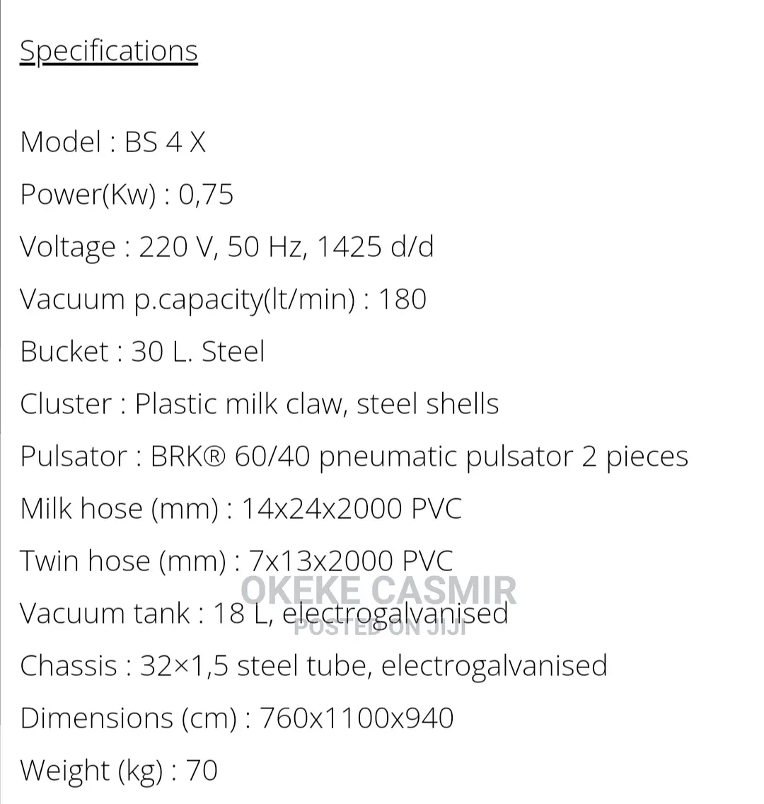 Cow Milking Machine