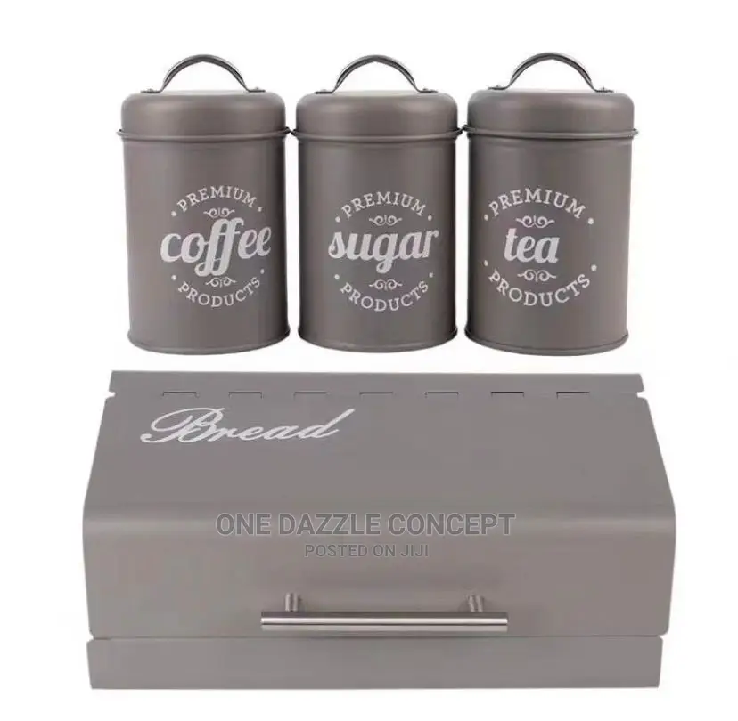 4 Bread Bin and Canisters