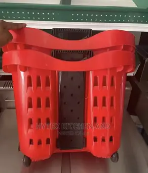 Supermarket Basket With Trolley
